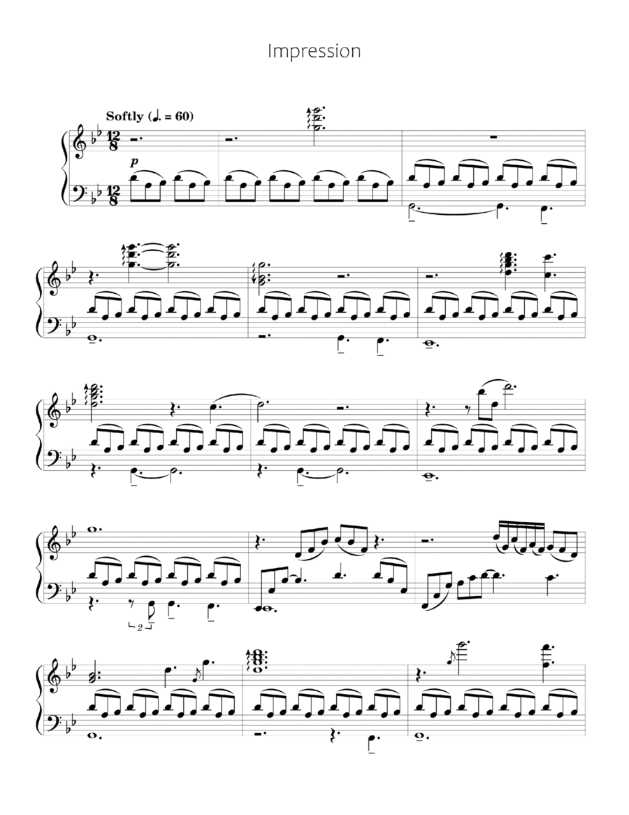 Impression Piano Solo scores gallery preview page 1