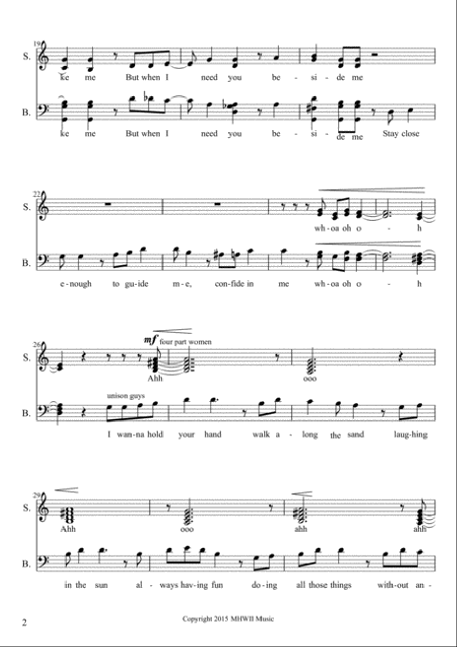 I Wanna Be Free I Wanna Be Free 4-Part scores gallery preview page 2
