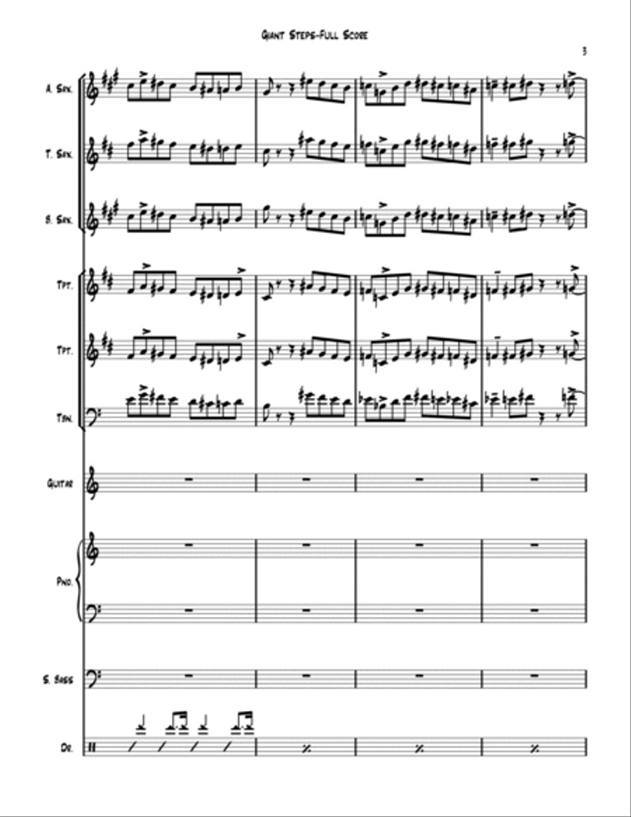 Giant Steps Jazz Ensemble scores gallery preview page 3
