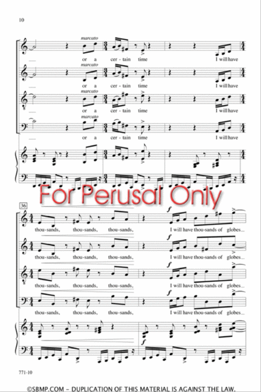 My Spirit Is Uncaged - SATB Octavo 4-Part scores gallery preview page 9