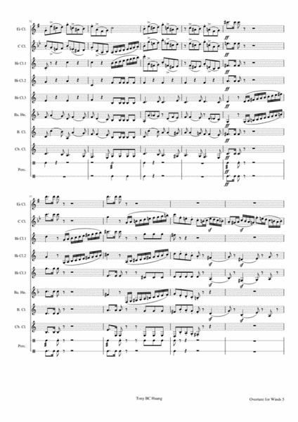 Mendelssohn: Overture for Winds Op.24 for Clarinet Choir image number null