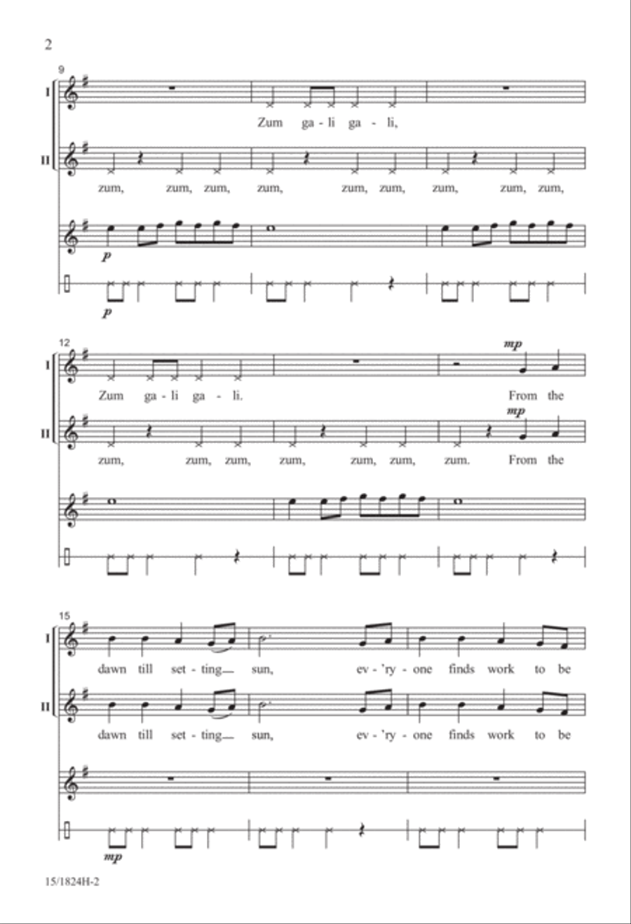 Zum Gali Gali 2-Part scores gallery preview page 2