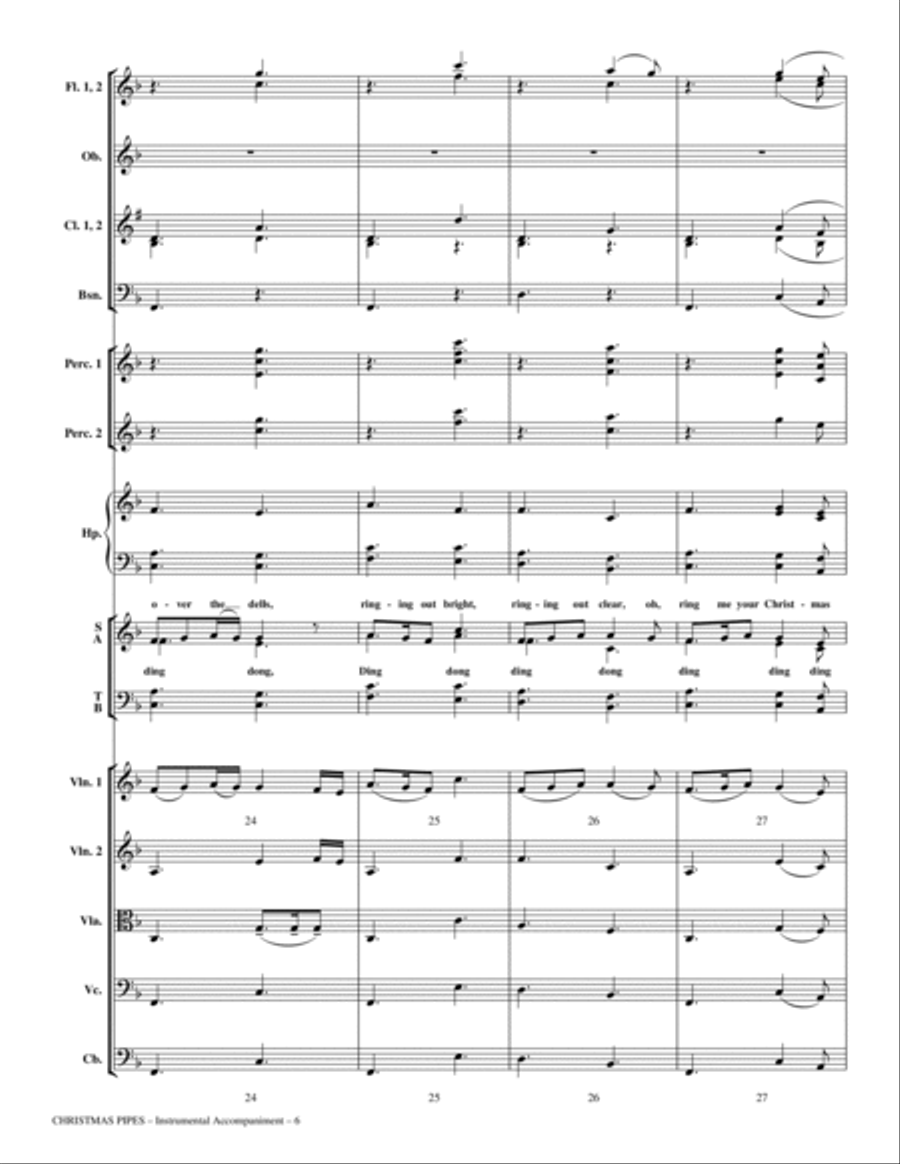 Christmas Pipes - Full Score Choir scores gallery preview page 6