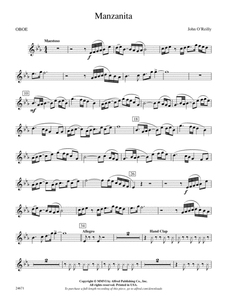Manzanita: Oboe