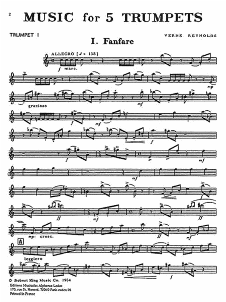 Music For 5 Trumpets Music For 5 Trumpets Trumpet scores gallery preview page 3