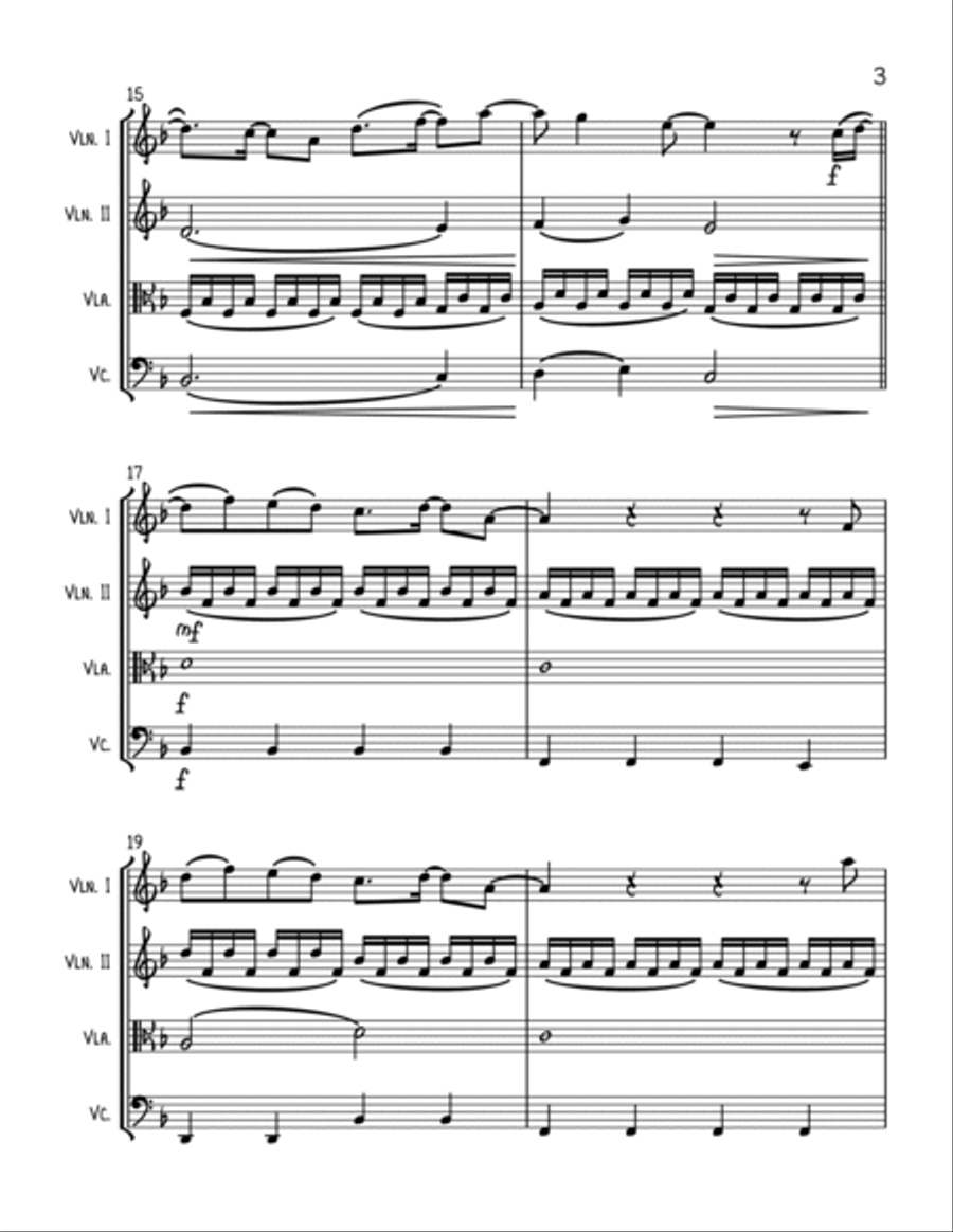 Oblivion String Quartet scores gallery preview page 3