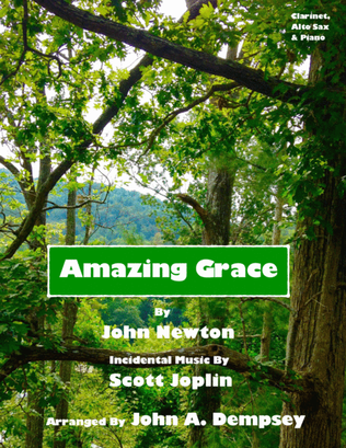 Book cover for Amazing Grace / The Entertainer (Trio for Clarinet, Alto Sax and Piano)