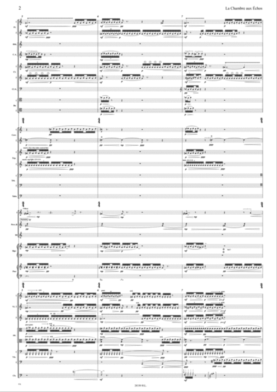 La Chambre aux echos La Chambre aux echos Score scores gallery preview page 3