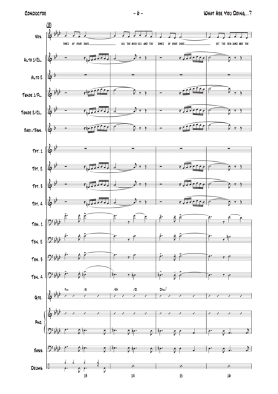 What Are You Doing The Rest Of Your Life? Jazz Ensemble scores gallery preview page 6