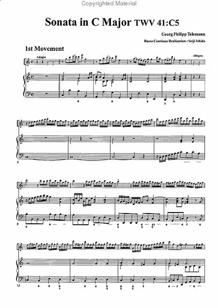 Sonata in C Major, TWV41:C5