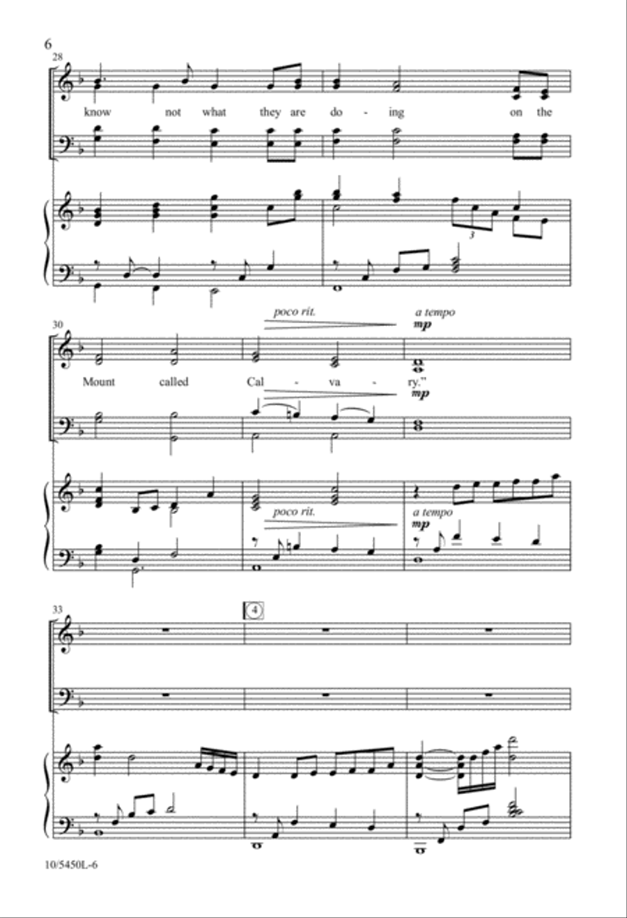 On the Mount Called Calvary 4-Part scores gallery preview page 6