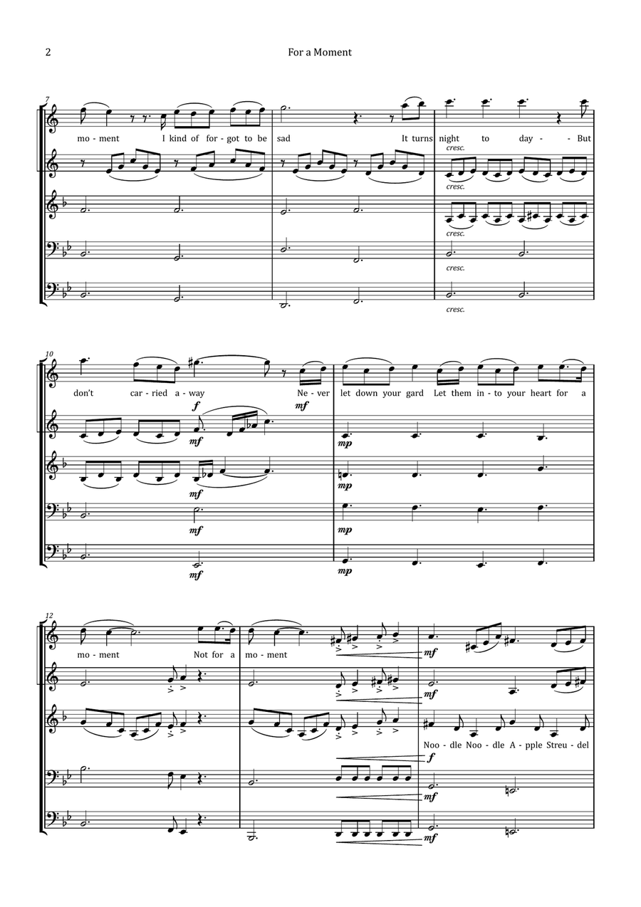 For A Moment Brass Quintet scores gallery preview page 2