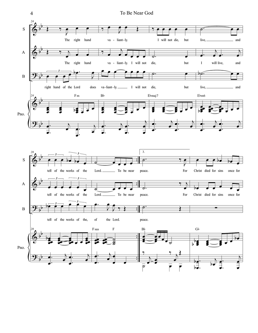 To Be Near God (SAB) To Be Near God (SAB) 3-Part scores gallery preview page 4