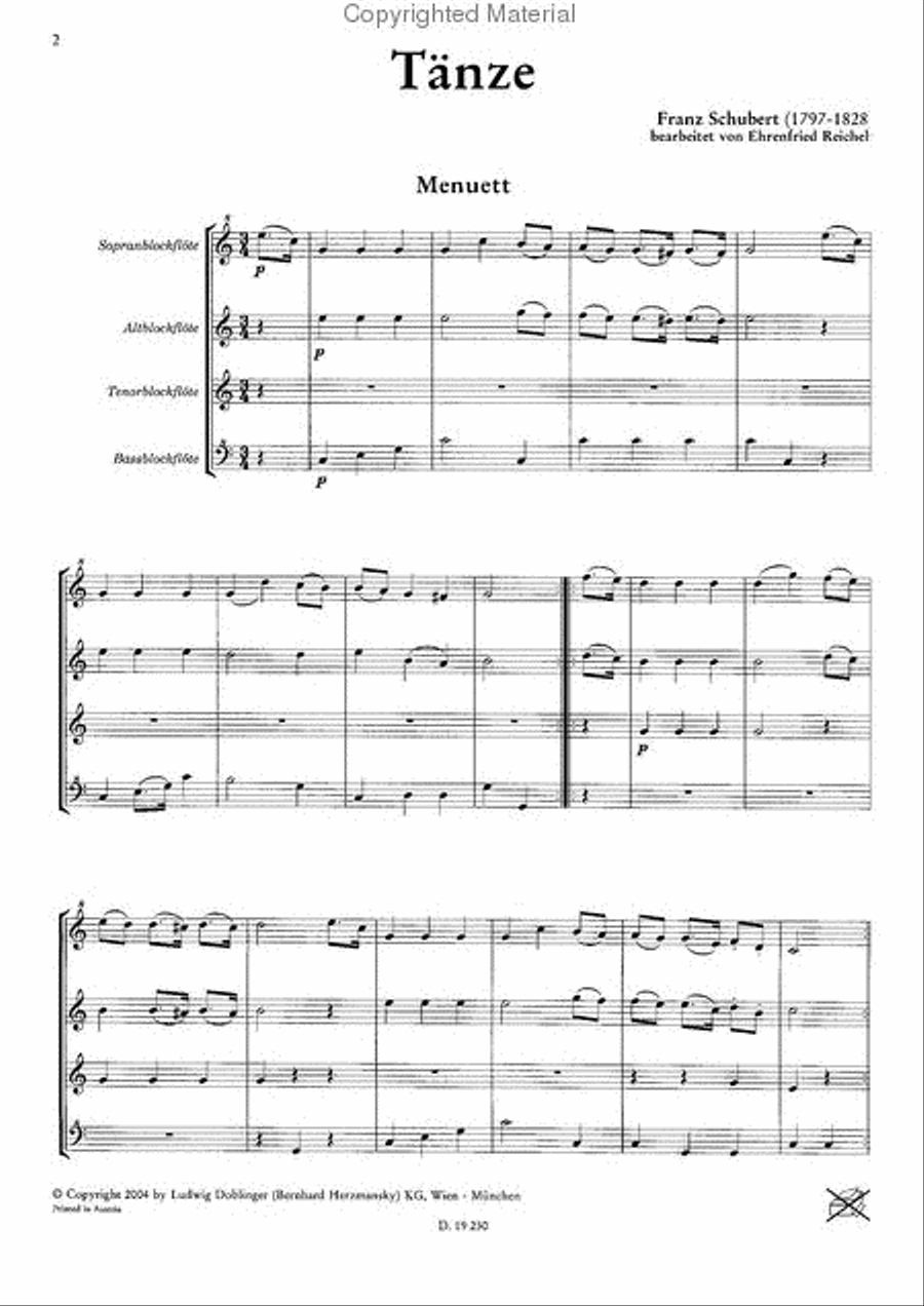 Tanze Flute Quartet scores gallery preview page 3