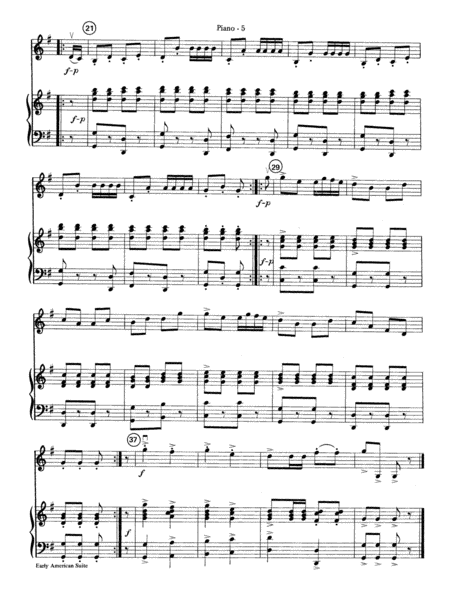Early American Suite: Piano Accompaniment