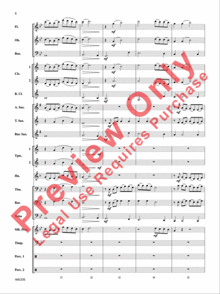 Autumn Rains Concert Band scores gallery preview page 9