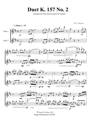 Mozart: Duet K. 157 No. 2 for Flute Duo