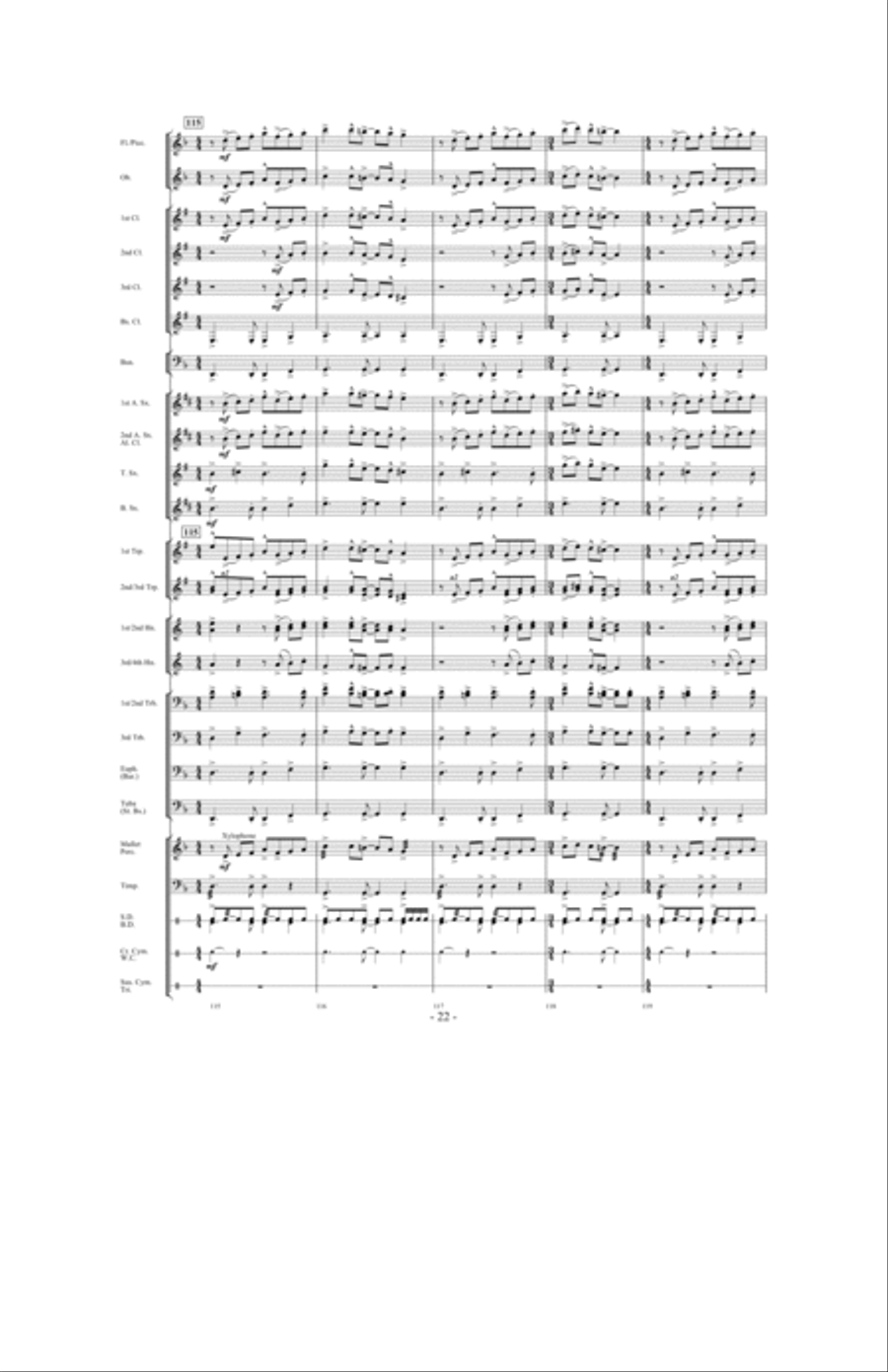 Canticle of the Saints Concert Band scores gallery preview page 21