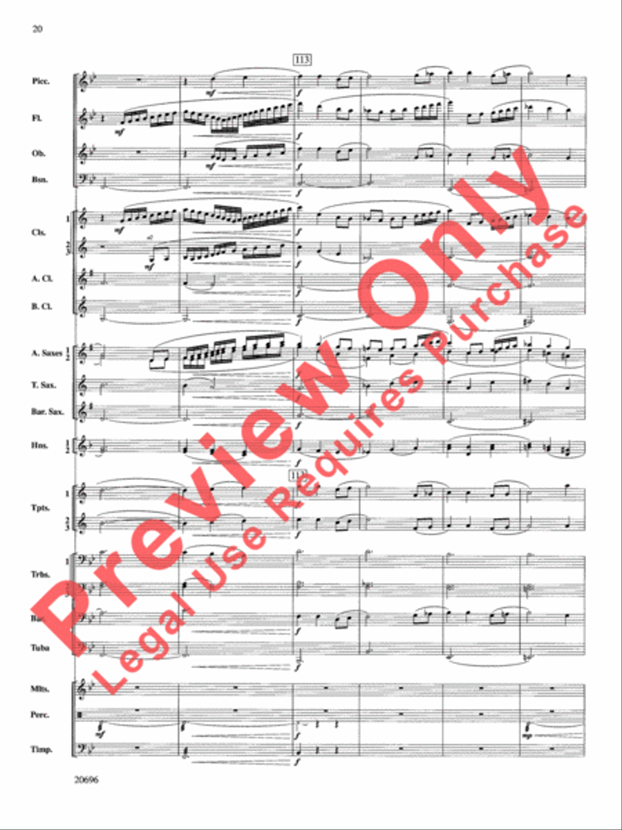 Welsh Ayres & Dances Concert Band scores gallery preview page 21