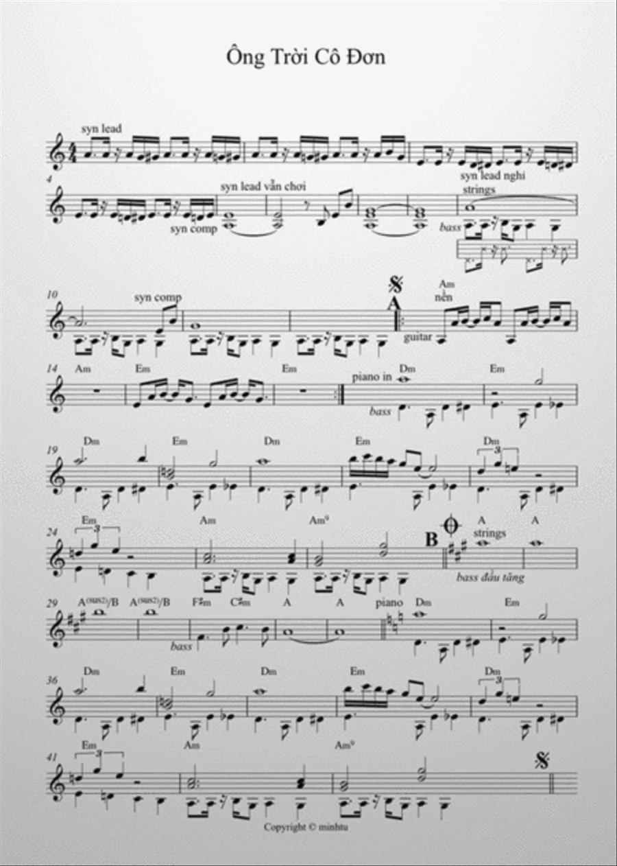 Ong-troi-co-don Ong-troi-co-don Voice scores gallery preview page 1