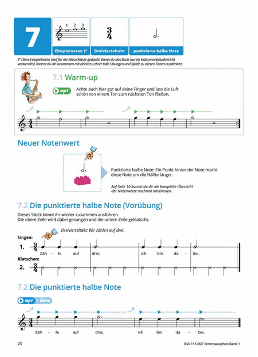 Gemeinsam Lernen & Spielen 1 Tenorsaxophon Tenor Saxophone scores gallery preview page 7