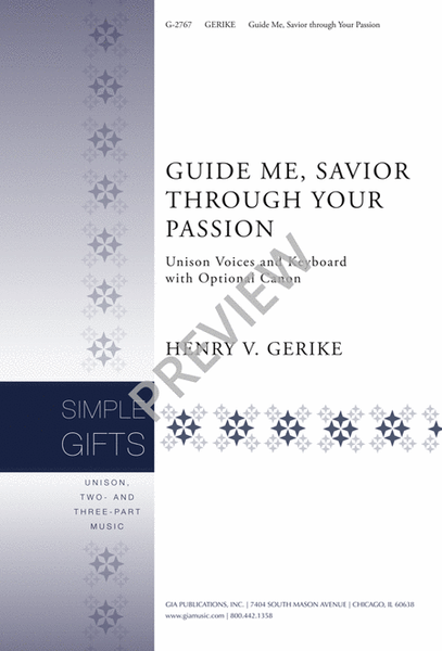Guide Me, Savior, through Your Passion