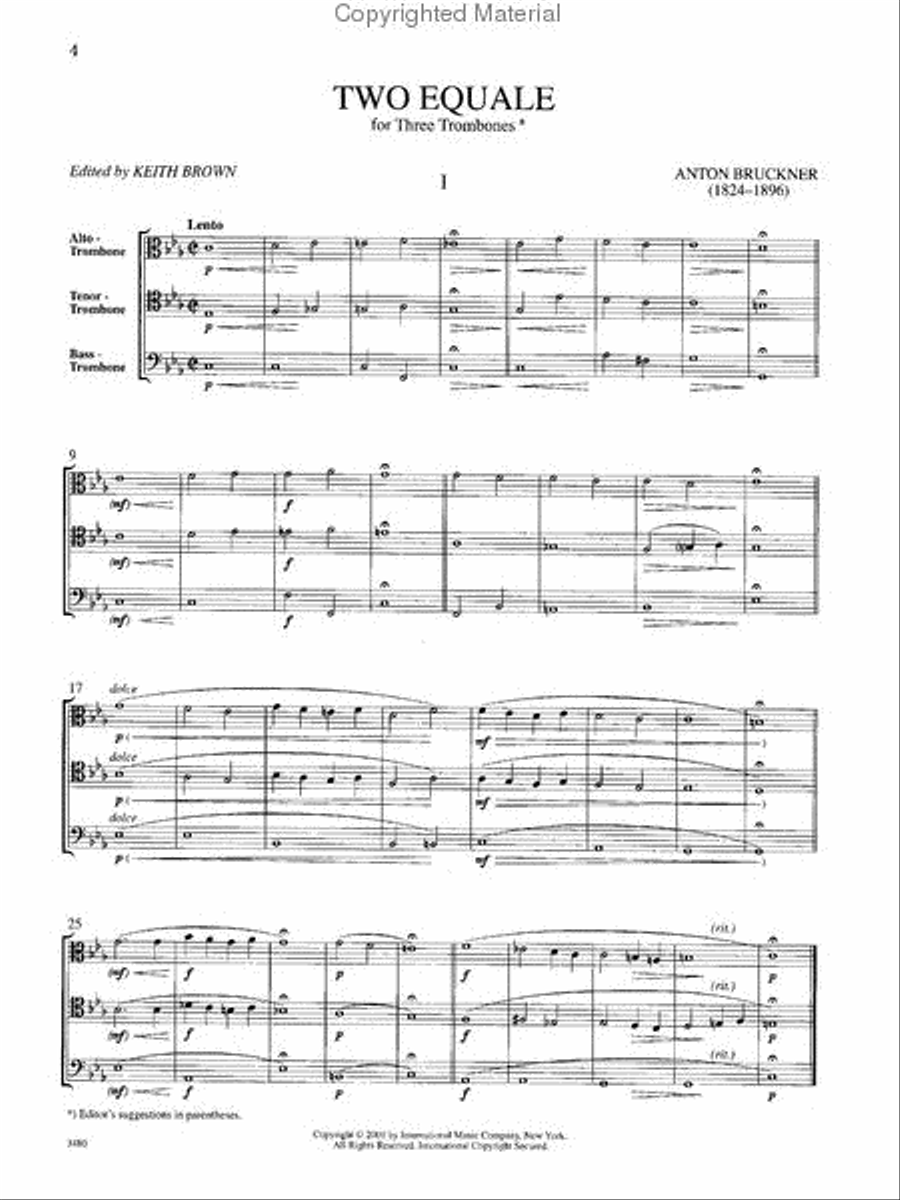 Two Equale Trombone Trio scores gallery preview page 2
