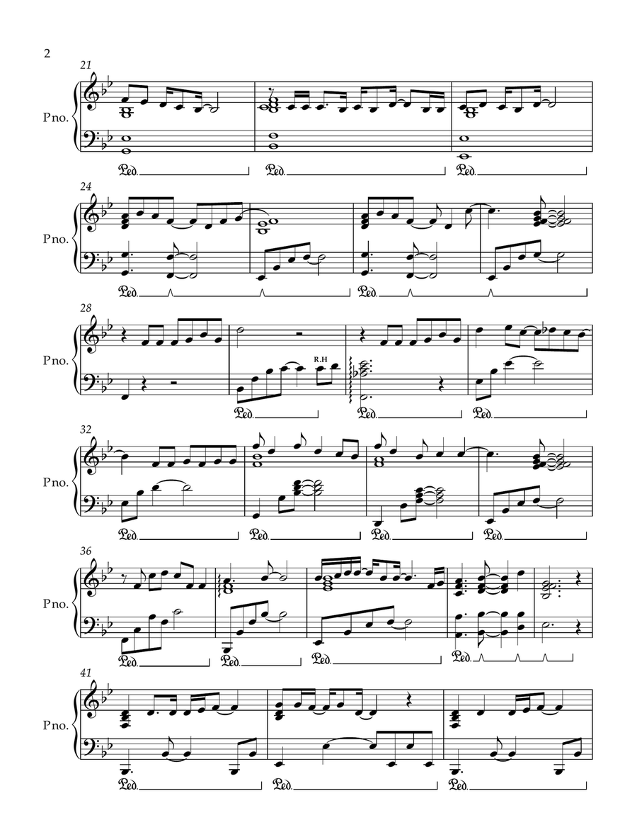 Hold Me Tight Piano Score - TharnType Series Piano Solo scores gallery preview page 2
