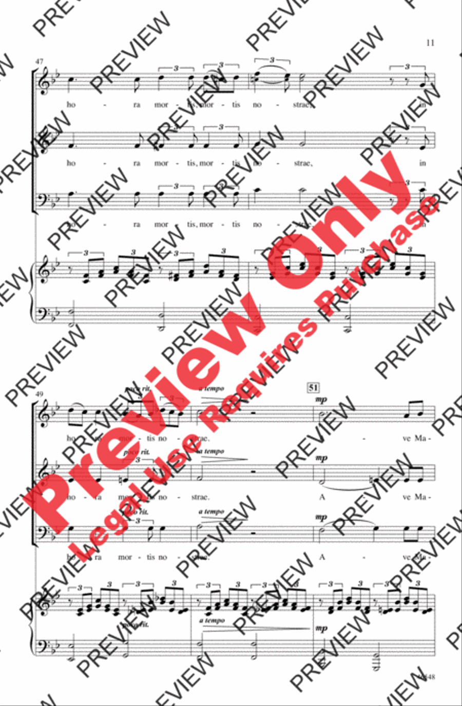 Ave Maria Ave Maria 3-Part scores gallery preview page 11