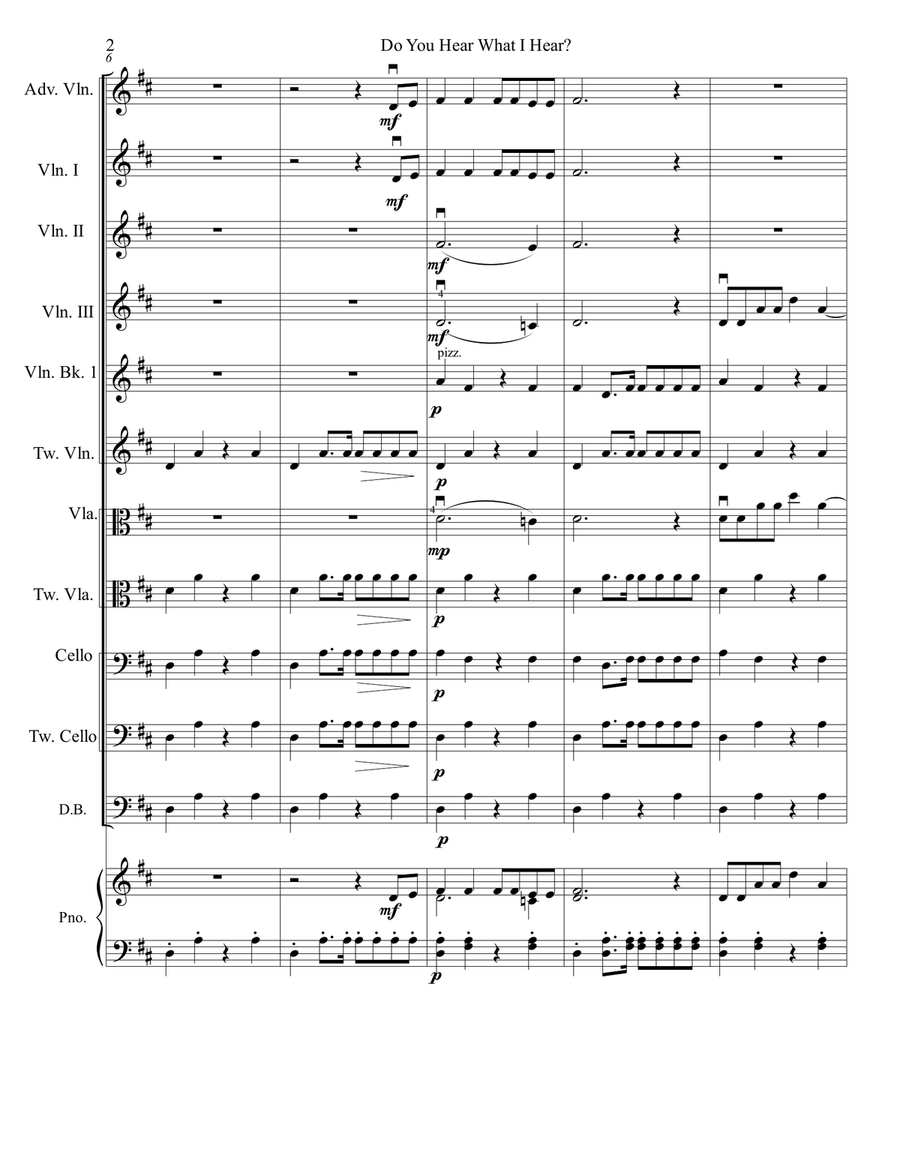 Do You Hear What I Hear String Orchestra scores gallery preview page 5