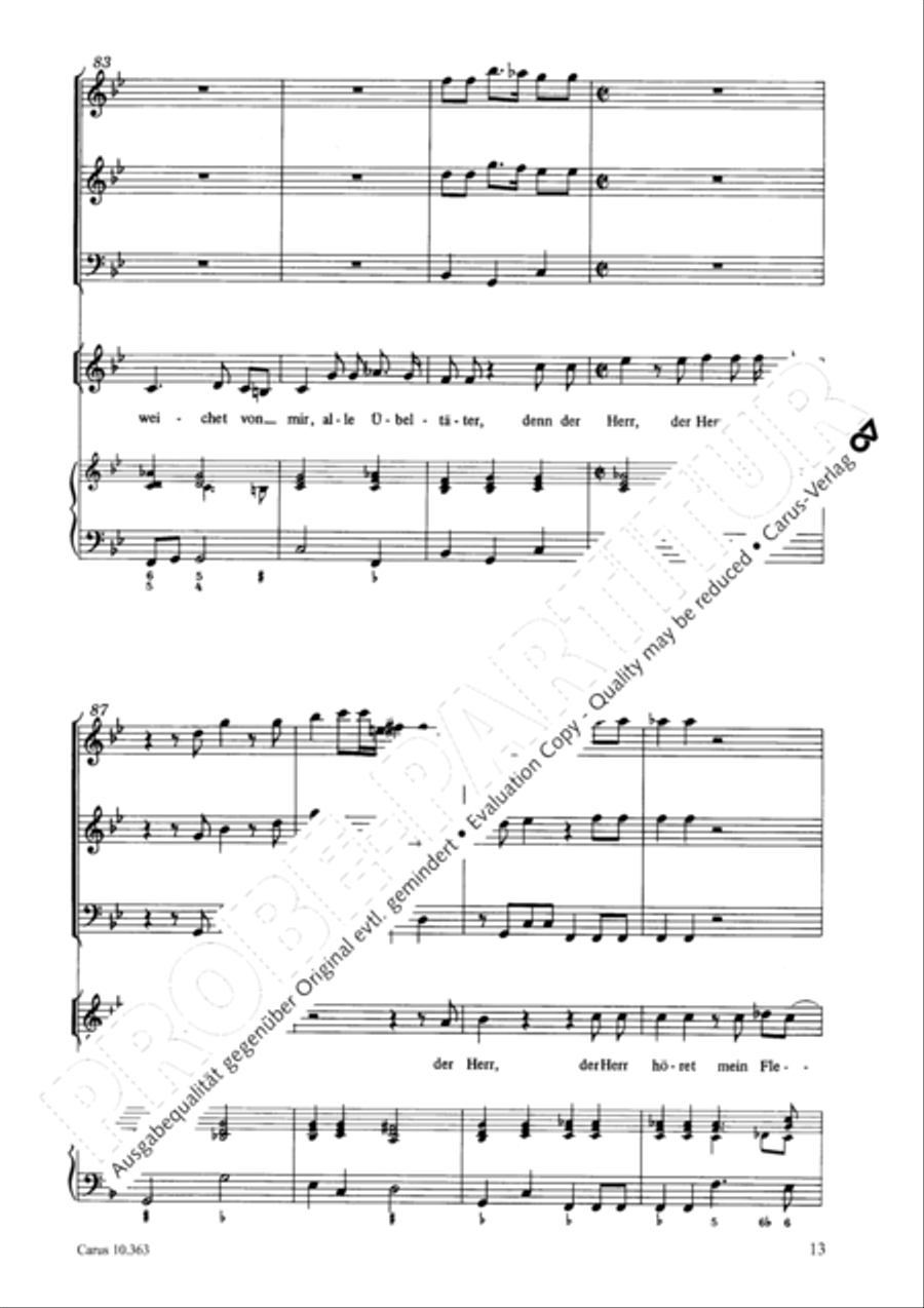 O Lord, punish me not (Ach Herr, strafe mich nicht) Soprano Voice scores gallery preview page 14
