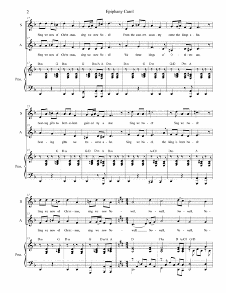 Epiphany Carol (for 2-part choir - (SA) image number null