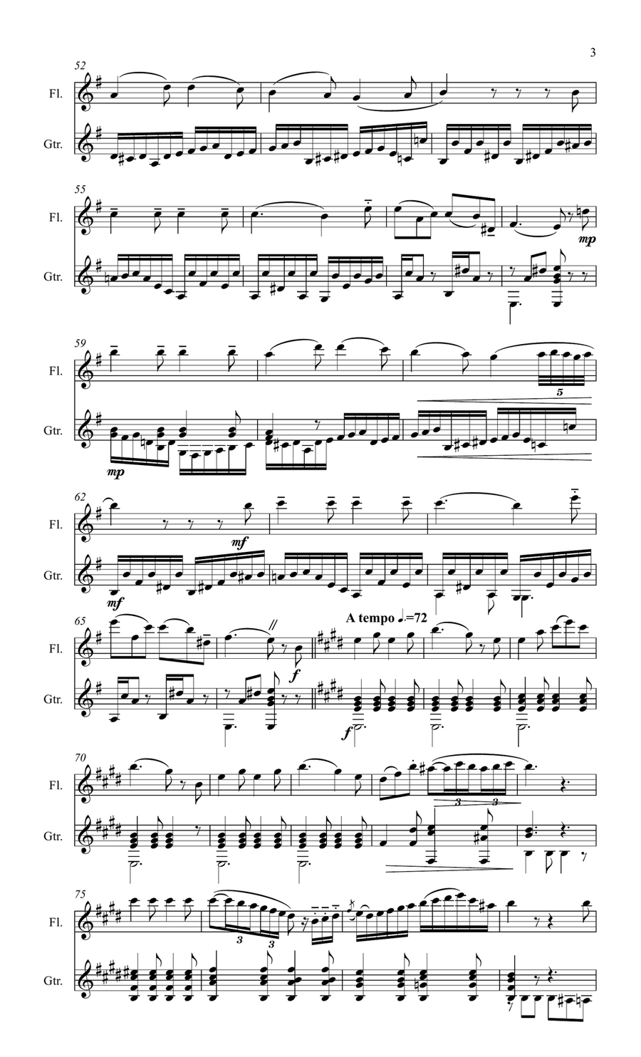 L' encouragement for flute & guitar L' encouragement for flute & guitar Flute scores gallery preview page 4