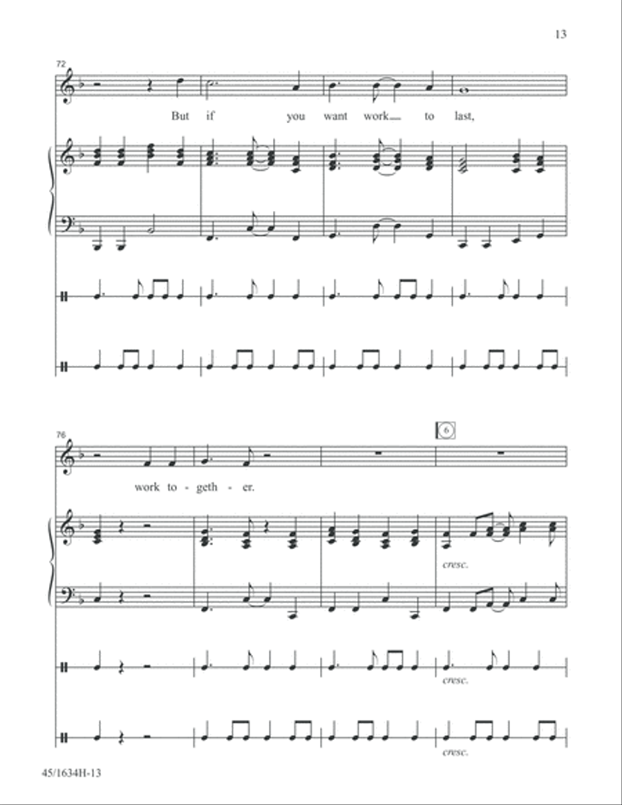Together Unison Choir scores gallery preview page 13