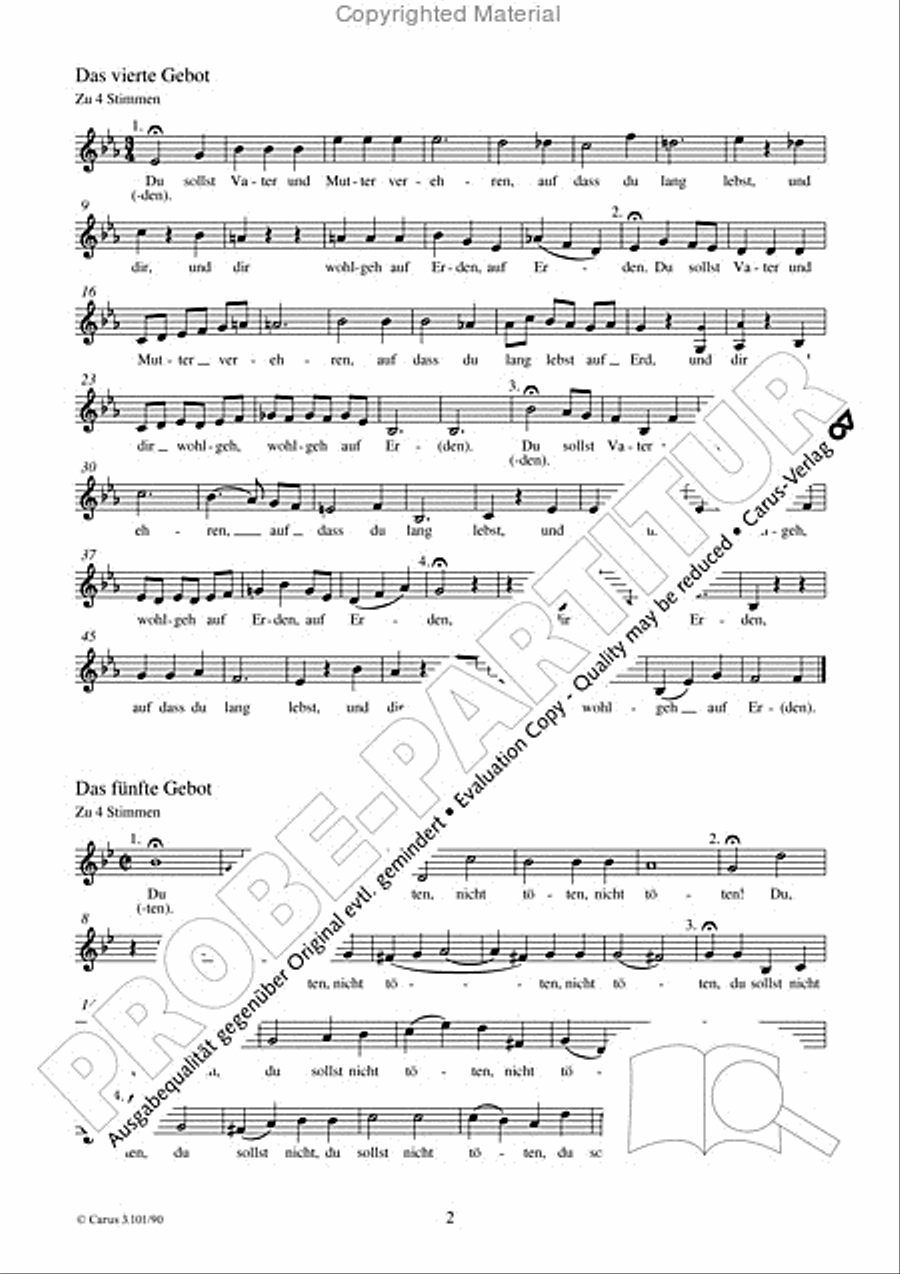Die heiligen zehn Gebote Voice scores gallery preview page 3