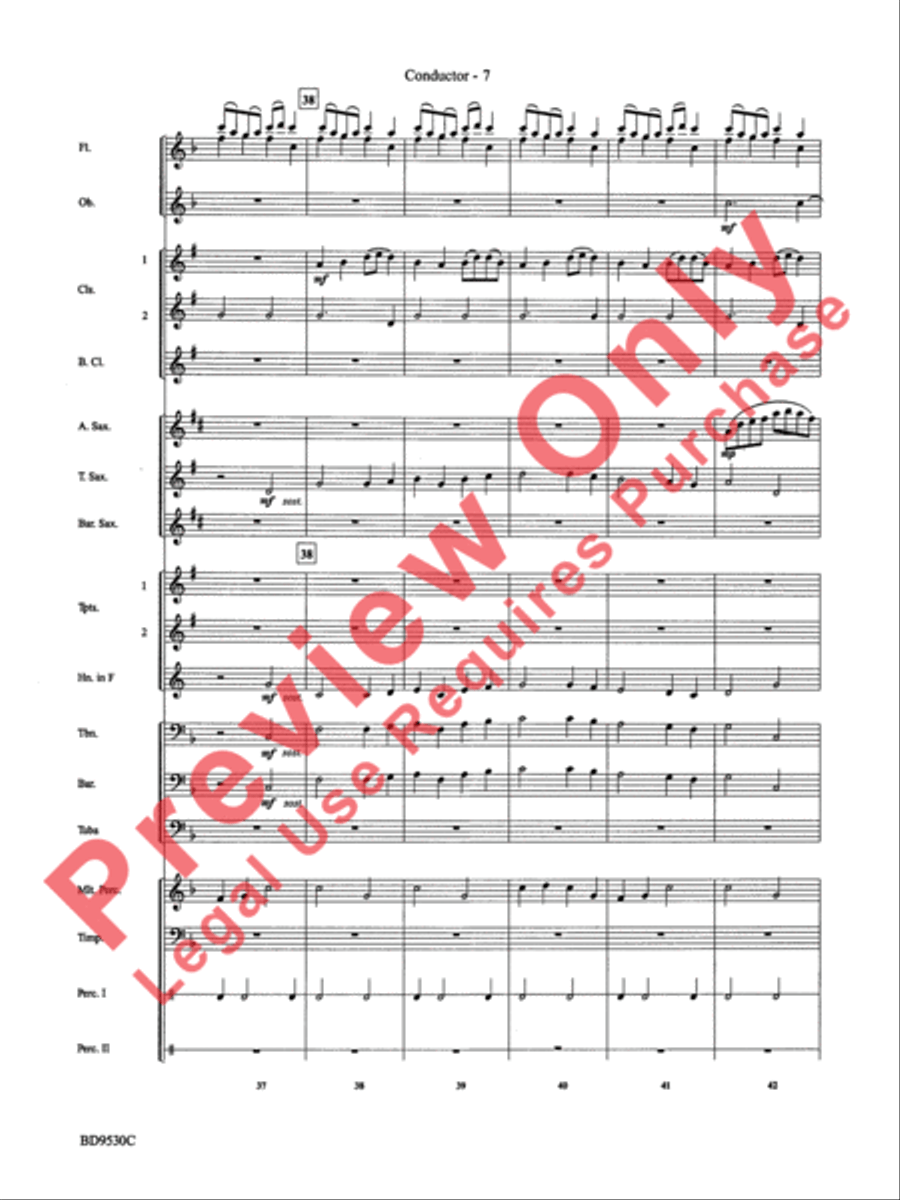 Shaker Variants Concert Band scores gallery preview page 10