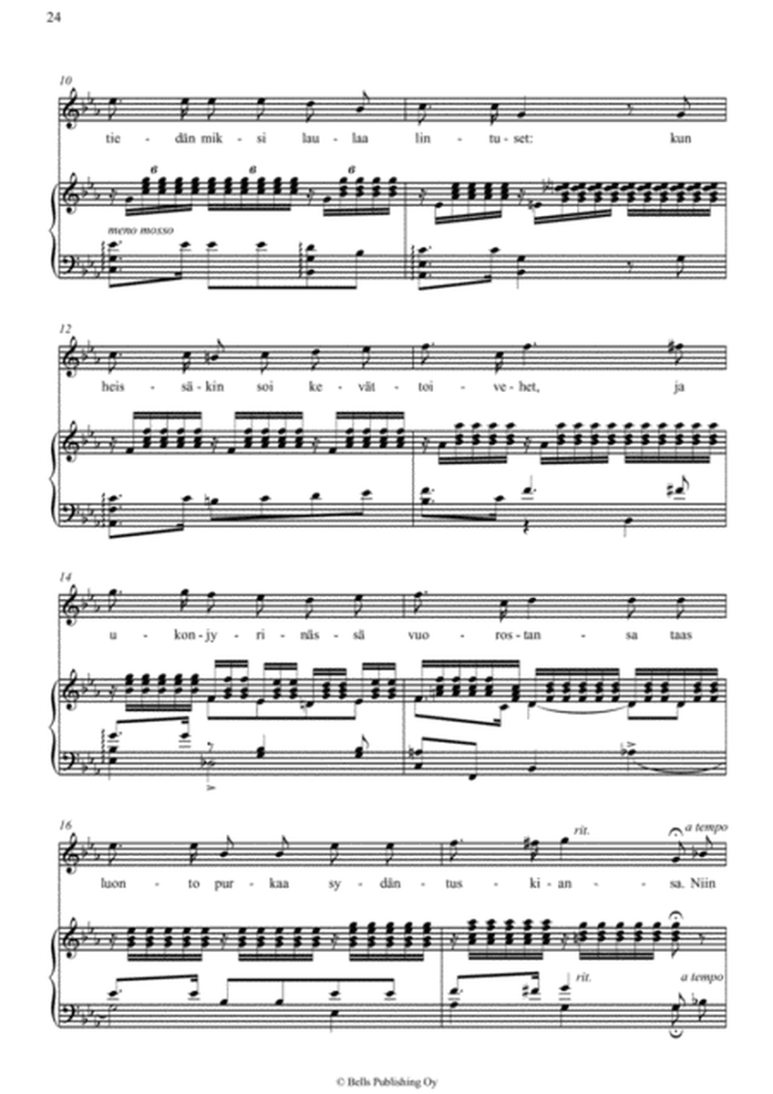 Miksi laulan, Op. 20 No. 2 (E-flat Major)