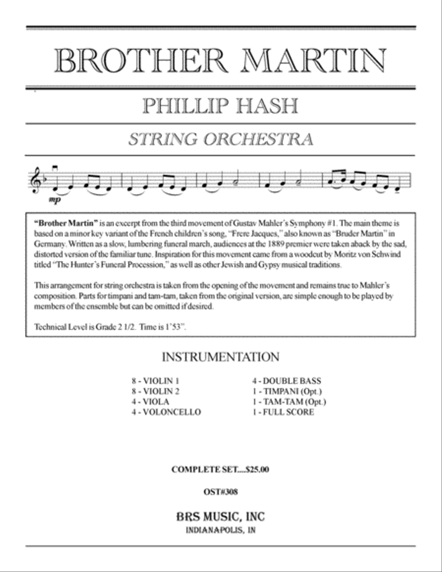 Brother Martin String Orchestra scores gallery preview page 1