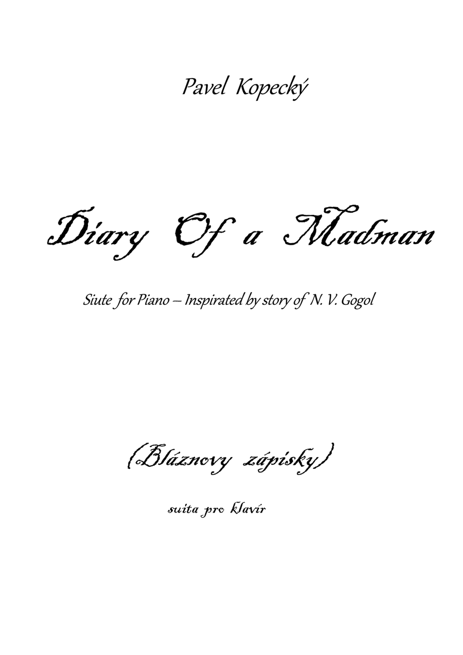 DIARY OF A MADMAN - suite for piano Piano Solo scores gallery preview page 1