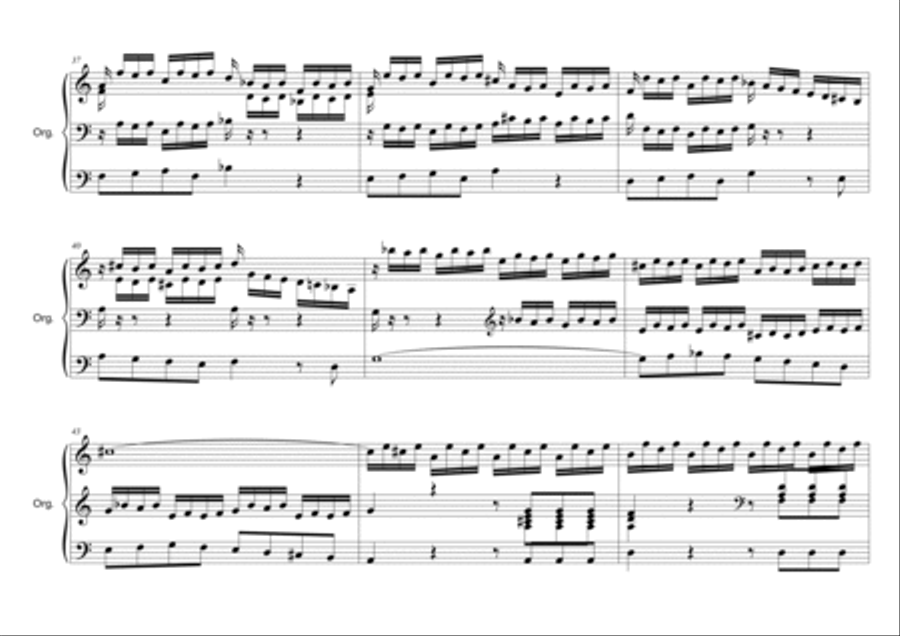 ORGAN CONCERTO No.4 in C Major - BWV 595 - 1st. Movement of a Concerto by Prince Johann Ernst's of Organ Solo scores gallery preview page 5