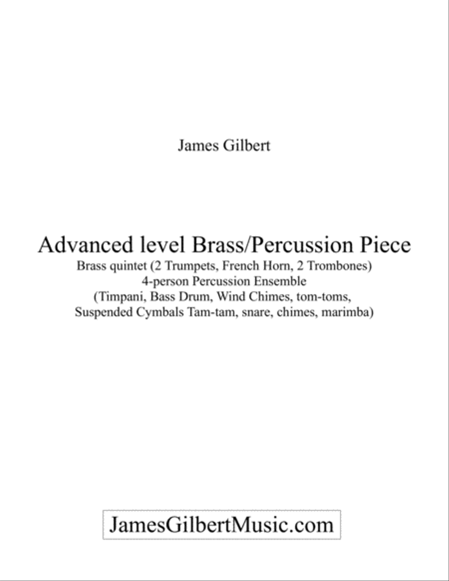 Brass Quintet & Percussion Ensemble Piece image number null