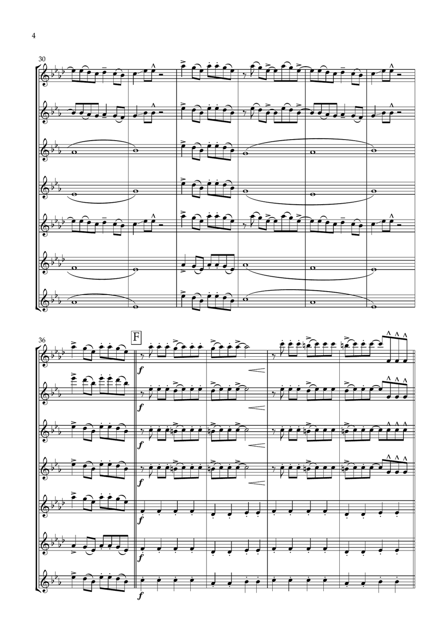 Poker Face Woodwind Ensemble scores gallery preview page 4