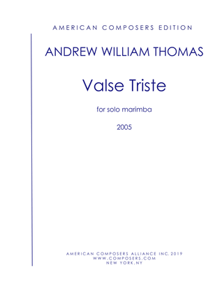 Book cover for [Thomas] Valse Triste