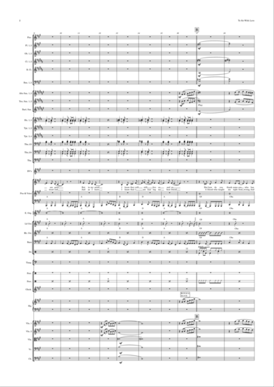 To Sir, With Love Full Orchestra scores gallery preview page 2