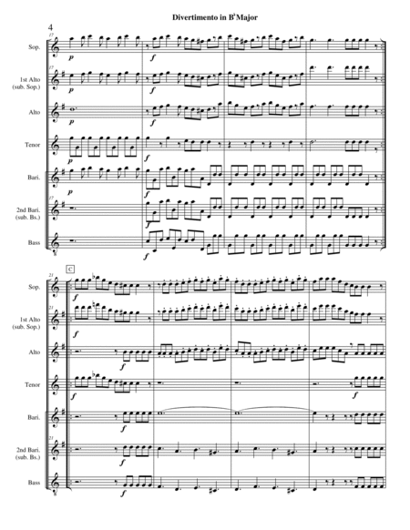 Divertimento in Bb Major KV App. 227 (saxophone quintet arrangement) image number null