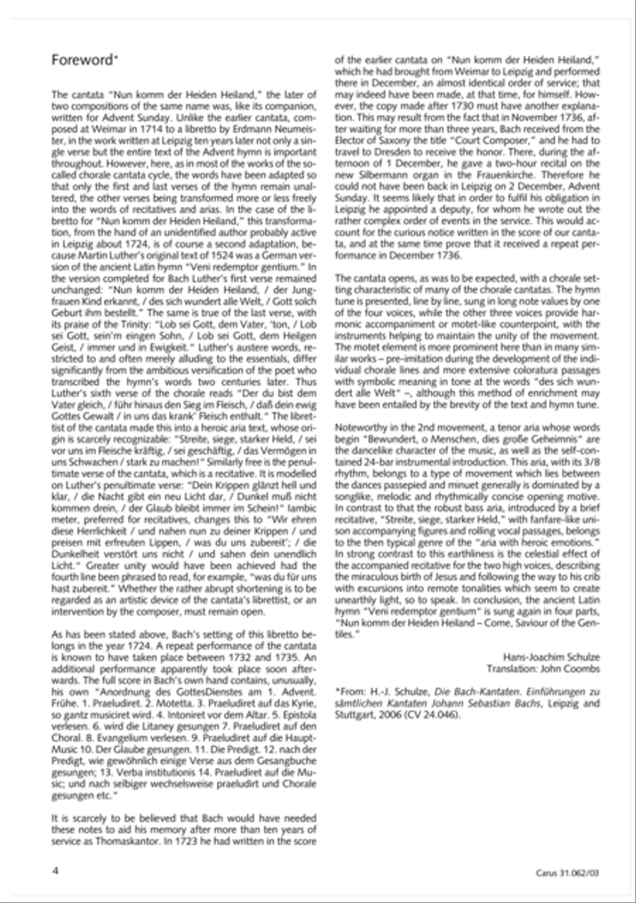 Now come, the nation's Saviour (Nun komm, der Heiden Heiland) 4-Part scores gallery preview page 5