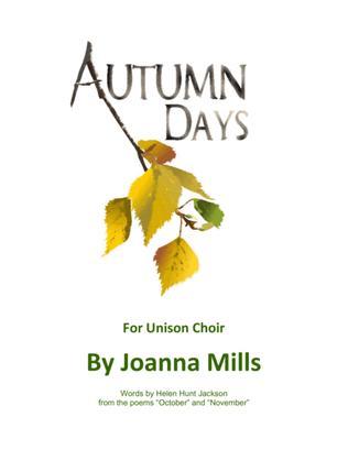 Book cover for Autumn Days (for Unison Choir)