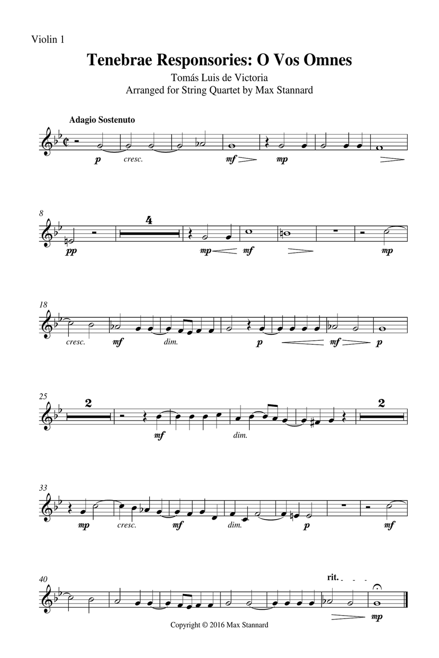 Tenebrae Responsories: O Vos Omnes A Cappella scores gallery preview page 5