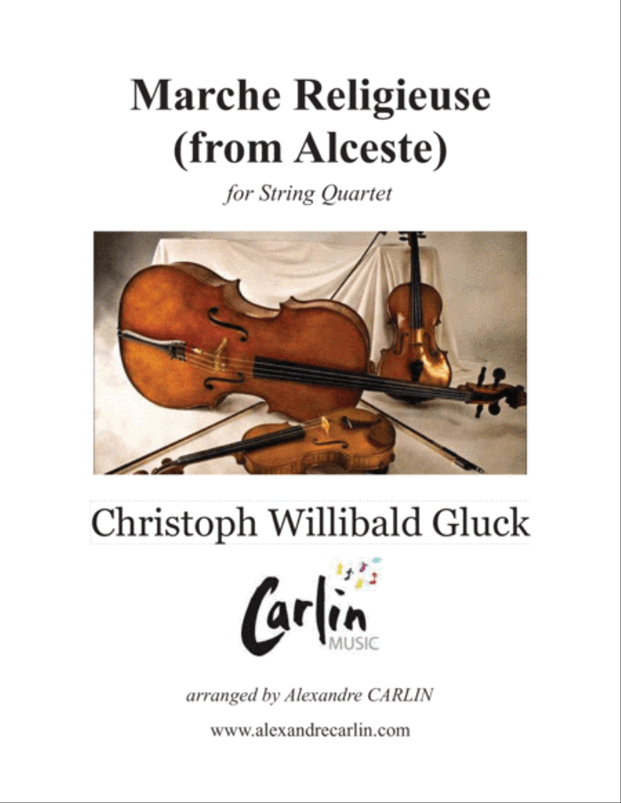 Marche Religieuse (from Alceste) by Gluck - Arranged for String Quartet String Quartet scores gallery preview page 1