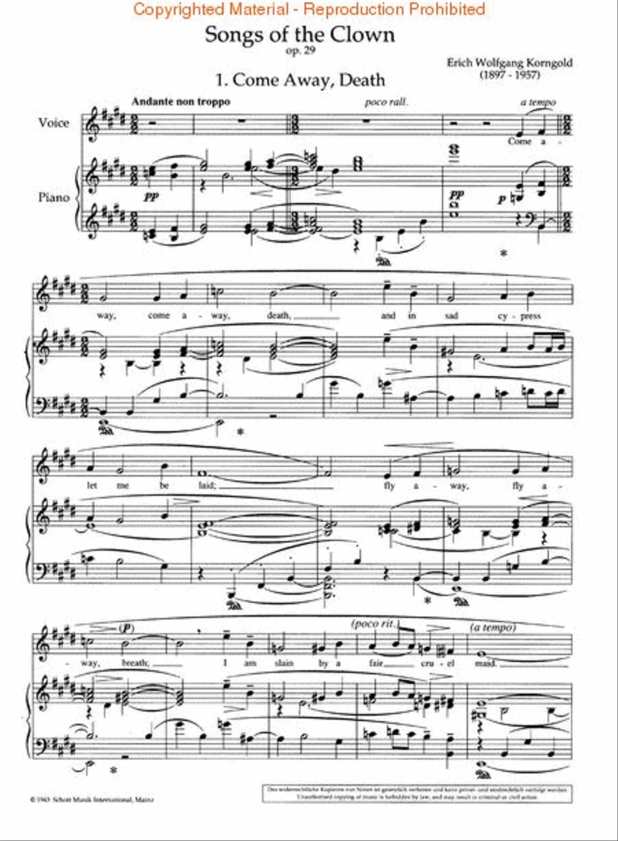 9 Shakespeare Songs, Op. 29 and 31 Voice Solo scores gallery preview page 2